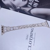 Luxury metal strap for Apple watch band bracelet chain iwatch series87654321SE Ultra 45/44mm 41/40mm Bling diamond women  wrist