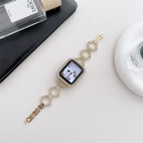 Diamond Bracelet for Apple Watch Bands 40mm 44 41 45 38 40 42 49mm Stainless Steel Watch Strap for IWatch Band Series 7 8 6 5 4