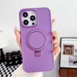 Solid Color Magnetic Back Cover For iPhone 14 13 12 11 XS Pro Max Plus X XR With Metal Lens Frame Ring Holder Phone Magsafe Case