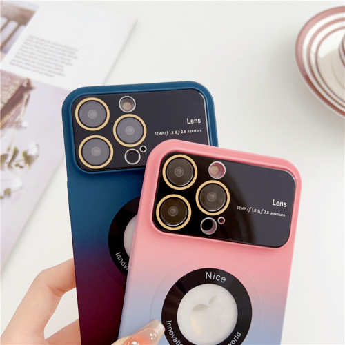 Original Gradient Soft Silicone Magnetic For Magsafe Case For iPhone 14 13 12 11 Pro Max iPhone12 12 Pro Wireless Charging Cover