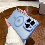 For iPhone 14 Pro Max Luxury Magsafe Magnetic Soft Frame Matte Phone Case For iPhone 11 12 13 14 Plus Lens Protective Cover