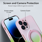 Luxury Gradient Magnetic Soft Silicone For Magsafe Case For iPhone 14 13 12 11 Pro Max Shockproof Ring Holder Glass Lens Covers