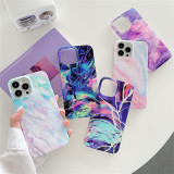 FLYKYLIN Laser Rainbow Marble Phone Case For iPhone 13 11 12 Pro Max 14 Pro Max 14 Plus Back Fundas Soft Silicone Back Cover