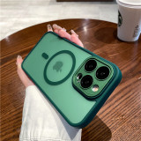 For iPhone 14 Pro Max Luxury Magsafe Magnetic Soft Frame Matte Phone Case For iPhone 11 12 13 14 Plus Lens Protective Cover