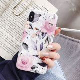 Vintage Flowers Phone Case For iPhone 15 Pro 11 12 13 14 Pro Max X XR XS Max 7 8 Plus SE 2020 22 Soft IMD Full Body Back Bumper