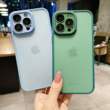 Skin Feel Transparent Phone Case For iPhone 14 Pro 11 13 12 Pro Max 14 Plus Shockproof Camera Lens Protection Solid Color Cover