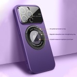 Big Window Glass Lens Camera Protector Magnetic Case For iPhone 15 14 13 11 12 Pro Max Plus Dust Shockproof Hard Slim Matte Case
