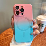 Luxury For Magsafe Gradient Silicone Multicolour Shockproof Case for iPhone 15 14 13 12 11 Pro Max Plus Wireless Charging Cover