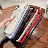 Clear Acrylic Case For iPhone 15 14 13 12 11 Pro Max Mini 8 Plus X XR XS Max SE For Magsafe Magnetic Wireless Charging Cover