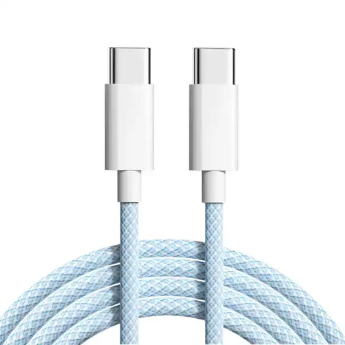 PD 60W USB C to Type C Charger Cable Fast Data Charger Nylon Braided Cable for iPhone 15