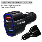 Car Type-C Charger and USB-C Charger 35W Car USB QC3.0 Universal and for Fast Phone Car FM Transmitter Phone Speaker for Car