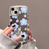 Daisy Sunflower Phone Case For iPhone 14 Pro Max Case iPhone 11 12 13 15 XR X XS 12Pro Luxury Makeup Mirror Protector Case Cover