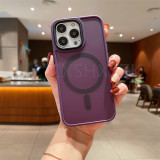 Luxury Magnetic For Magsafe Wireless Charge Phone Case For iPhone 11 12 13 14 15 Pro Max 7 8 Plus X XR XS Shockproof Matte Cover