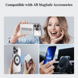 Plating Ring Magnetic Transparent Phone Case For iPhone 15 14 Pro Max 13 12 11 XR XS X 7 8 Plus Magsafe Wireless Charging Cover