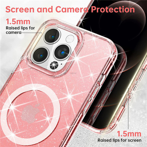 Glitter Crystal Magnetic Macsafe Soft Case for Magsafe IPhone 15 14 13 Pro Max 14 Plus 13Promax 13Pro Mini 14Pro Cover Accessories