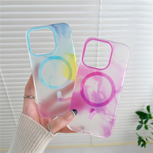 Watercolor Painting Phone Case For iPhone 14 Pro Max Magnetic Case For Magsafe on for iphone 13 12 Pro Max 14 Plus macsafe Cover