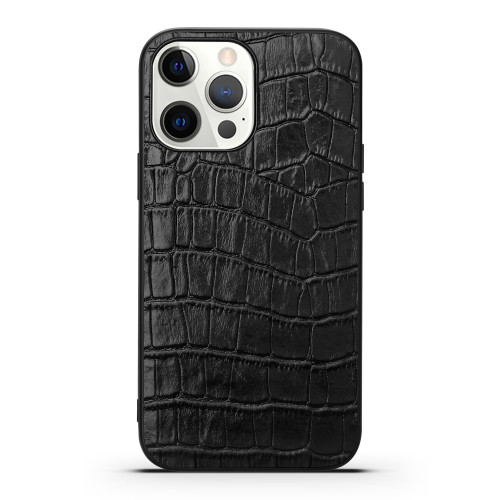 Ultra Thin Crocodile Genuine Leather Case For iPhone 13 14 15 11 12 Pro Max 7 8 Plus X XR XS Shockproof Cover