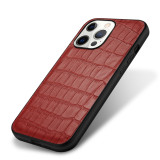 Ultra Thin Crocodile Genuine Leather Case For iPhone 13 14 15 11 12 Pro Max 7 8 Plus X XR XS Shockproof Cover