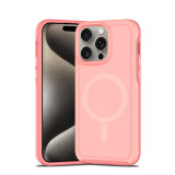 Shockproof Armor Bumper Magnetic Phone Case For iPhone 14 12 13 11 15 Pro Max 14 Wireless Charging Hard Plastic Matte Back Cover