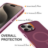 Shockproof Armor Bumper Magnetic Phone Case For iPhone 14 12 13 11 15 Pro Max 14 Wireless Charging Hard Plastic Matte Back Cover