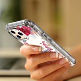 flower Hybrid Impact Defender Shockproof Drop Protection PC Back Case+Transparent TPU Bumper For iPhone 12/iPhone 12 Pro 6.1