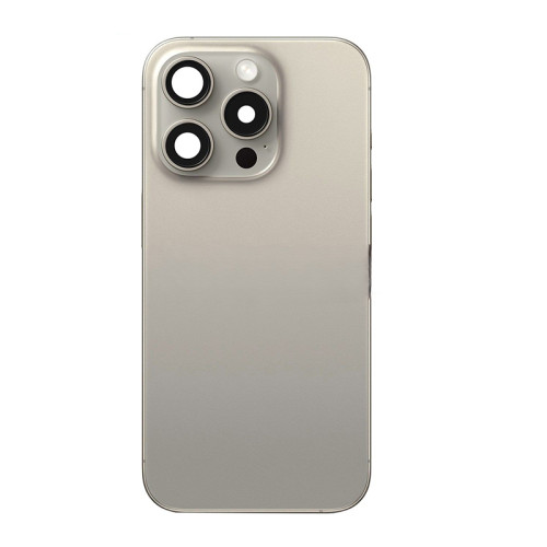 For iPhone 15 Pro Back Glass Cover Replacement Big Camera Hole comes with Sapphire Camera Frame Magnet