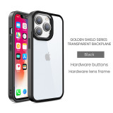 Metal Lens Frame Shockproof Case For iPhone15 14 13 12 11Pro XS Max XR X Purple Clear Silicone Back Cover Transparent Funda Case