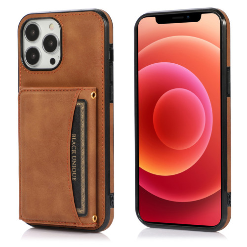 Business Three Fold Leather Card Bag Phone Case For iPhone 14 13 12 11 Pro Max XR XS Max X 14Plus Soft Shockproof Back Cover