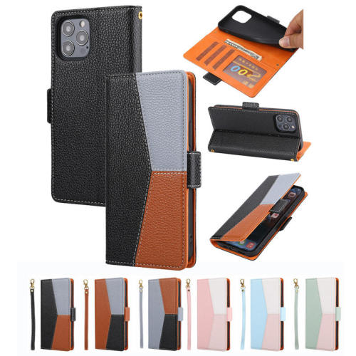 Classic three-color Mobile phone cases & bags handy lanyard leather phone case mobile cover for iphone 15 Plus Pro max Samsung 24 Note 20 Ultra