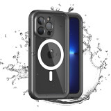 Waterproof Full Protection Clear Case for iPhone 13 Pro Max Swimming Underwater Shockproof Outdoor Sports Magsafe Charging Cover
