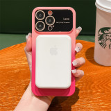 Support Wireless Charging for iPhone 15 Pro Max Phone Case Big Camera Lens Protection 13Pro Shows Logo Back Cover 14 Plus