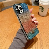 Rainbow Colors Luxury TPU PC Hybrid Diamond Case With Gradient Glitter Shinny Bling Shockproof Phone Case For iPhone 15 14 13 12 plus pro max XS Max Case