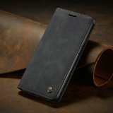 Frosted Matte Leather Wallet Card Case For iPhone 15 14 13 12 11 Pro Retro Magnetic Stand For iPhone 12 min X s Max 6 7 8 Plus SE2020 Case