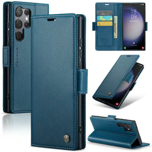 Leather Business Wallet Card Case Cover for Samsung A15 A25 A35 A55 A05S S24 S23 S22 S21 5G S20 Ultra Note 20 10 Plus S10 S10e S9 S8 S7