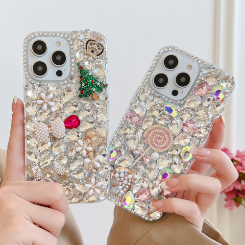 Luxury Bling Diamond Phone Case with Rhinestone Glitter Cover for iPhone, 11, 12, 13, 14, 15 Pro Max