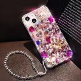 Diamond Perfume Bottle Design Back Cover, Protective Case, TPU Phone Case, Luxury Bling Cover for iPhone 15, 14, 13, 12 Pro MAX