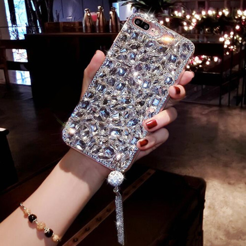 Bling Jewelry Rhinestone Crystal Diamond Soft Phone Case Cover for iPhone, 15, 13, 14, 12, 11 Pro, X, 7, 8 Plus, XR, XS Max