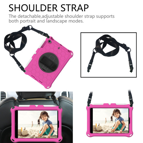 For iPad Mini 5 mini4 2019 case 7.9  Cover 360 Rotation Hand Strap & Kickstand Kids Tablets coque For iPad Mini 1 2 3 funda