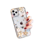 Luxury Crystal Diamond Perfume Bottle Flower Phone Case Cover for iPhone, 11, 12, 13, 14, 15 Pro Max, X, Xs Max, 7, 8 Plus