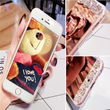 Diamond Bling Mirror Phone Case for iPhone, Rhinestone Ring Stand Cover, Luxury Crystal Cover, 14, 15, 12, 13, 14Pro MAX, XS, X,