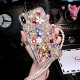 Rhinestone Phone Case for Women and Girls, Bling Diamond, Clear Bumper Cover for iPhone 15, 14, 13, 12, 11 Pro Max, XR, Huawei