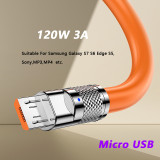 120W 3A Micro USBFast Charging Data Cord Liquid Silicone For Samsung Galaxy S7 S6 Android Phone Charger USB Cord Nokia/sony/MP3