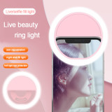 Portable Phone Fill Light LED Third Gear Selfie Fill Light Ring Light Live Broadcast USB Rechargeable For iPhone Samsung Xiaomi