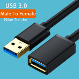 USB 3.0 USB Extension Cable Male to Female Data Cable USB3.0 Extender Cord for Smart TV PS4 Xbox SSD PC Fast Extension Data Wire