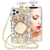 Rhinestone Perfume Bottle Case for iPhone, Crystal Phone Cover, Bling Diamond, Luxury, Glitter,15, 14, 13, 12, 11 Pro Max, Plus