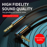 3.5mm elbow Aux Speaker Cable 3.5mm Jack Audio Cable For Car Headphone Speaker Aux Cord Male To Male Adapter For Samsung Xiaomi
