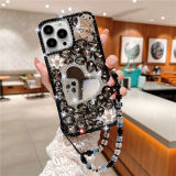Mirror Case with Diamond Decoration for Ladies, Diamond Bling Case, For iPhone 15, 14, 13, 12, 11 Pro Max, 7, 8 PLUS, Glitter