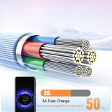 Micro USB Cord 3A Fast Charging Data Cable For Samsung Galaxy S7 Edge S7 S6 J3 Xiaomi Redmi 7 8 Android Charger  Power bank Cord