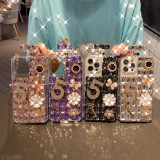 Diamond Rhinestone Perfume Bottle Glitter Case, Crossbody Lanyard, Luxury Cover for iPhone 15, 14, 13, 12, 11 Pro Max, X, XS, XR