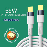 PD Type C To Type C Cable 65w For Xiaomi 13 Pro Oppo Huawei Samsung Fast Charging Cable Date For Ipad Pro Charger Cable Usb Type